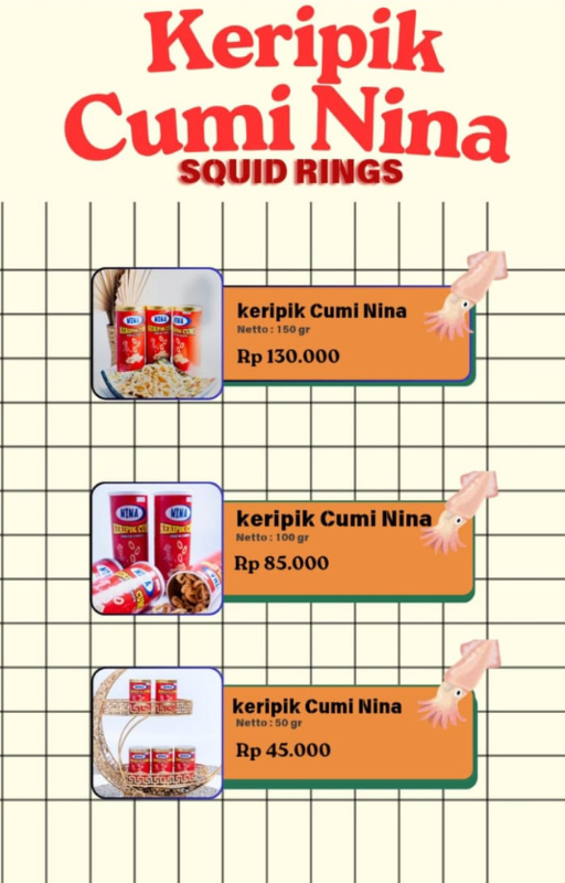 Harga Keripik Cumi Nina Squid Ring